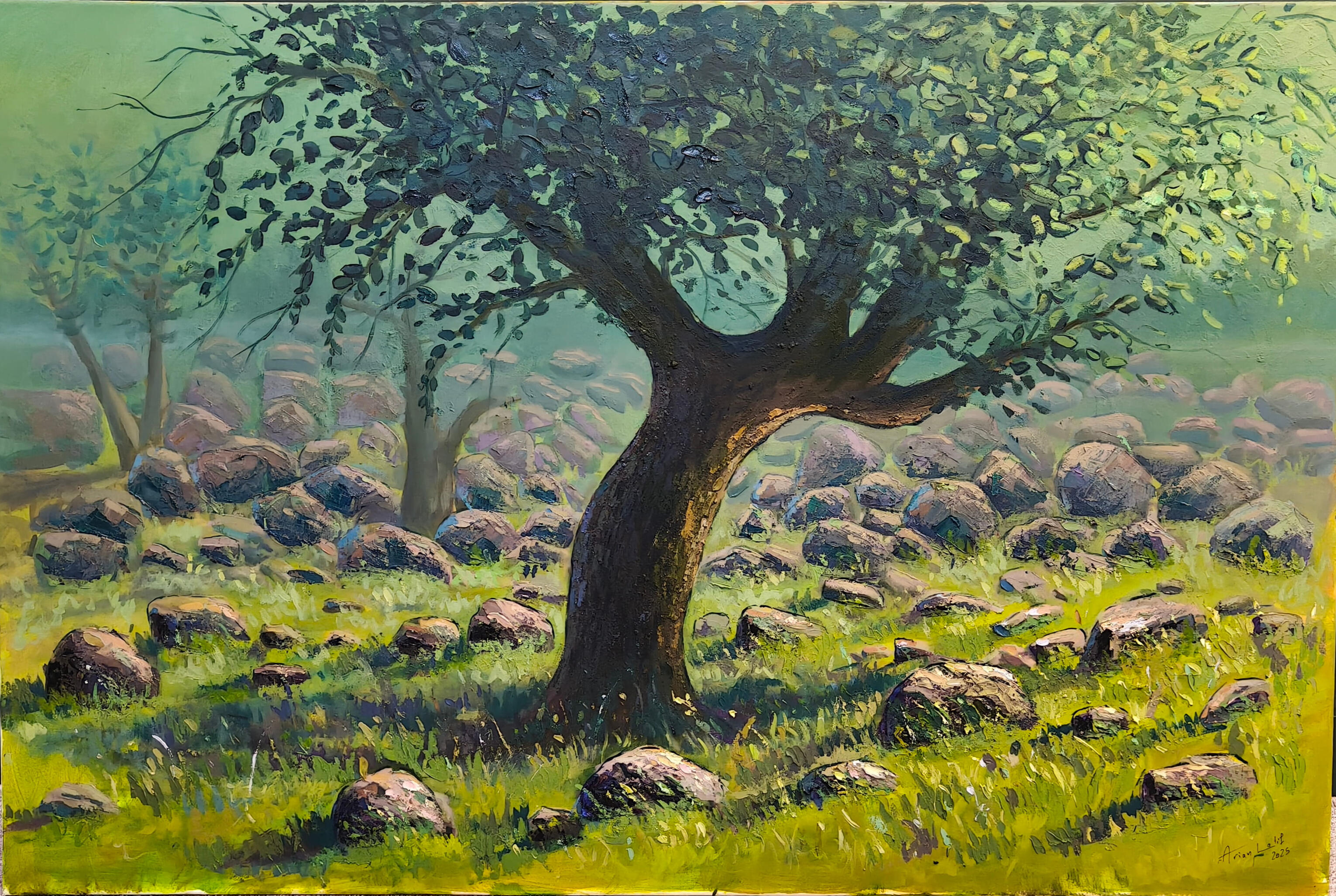 The Rocky hill painting by Arian Latif