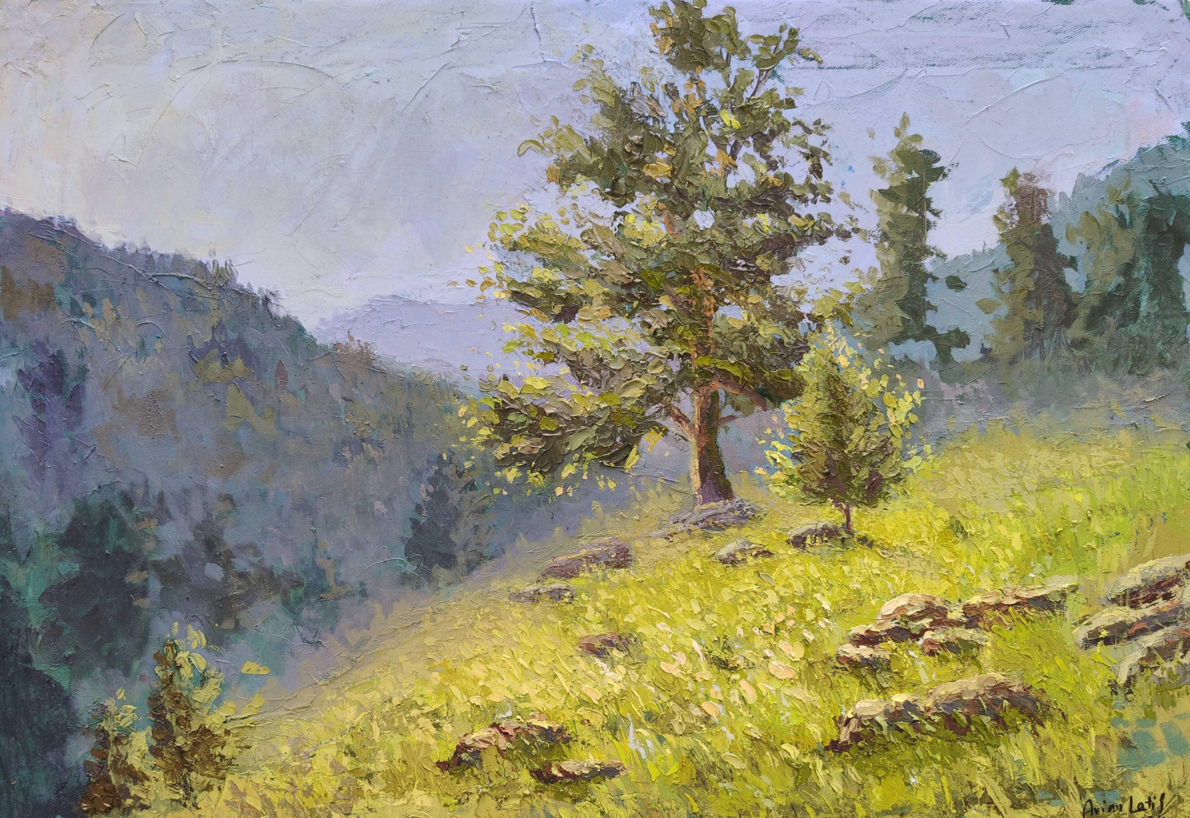 The tree oil painting by Arian Latif